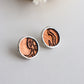 Circle earrings / Dark copper