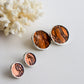Circle earrings / Dark copper