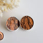Circle earrings / Dark copper