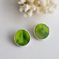 Circle earrings / Green