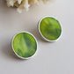 Circle earrings / Green