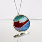 Circle necklaces / Red and blue