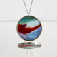 Circle necklaces / Red and blue