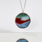 Circle necklaces / Red and blue