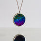 Circle necklaces /  Iridescent and black