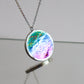 Circle necklaces /  Iridescent and black