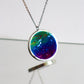 Circle necklaces /  Iridescent and black