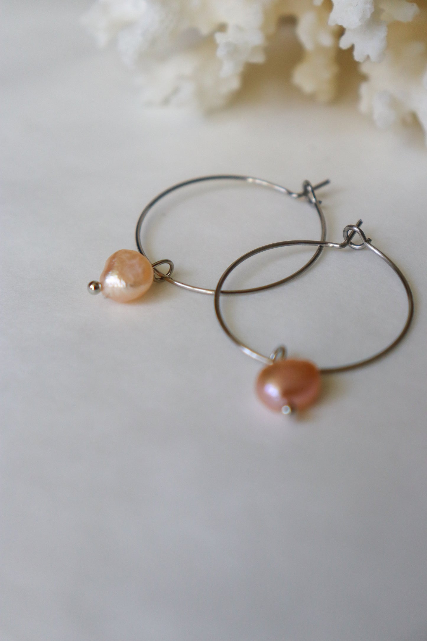 Boho hoops earrings