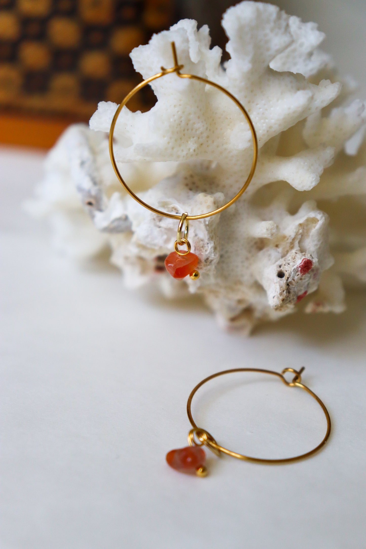 Boho hoops earrings