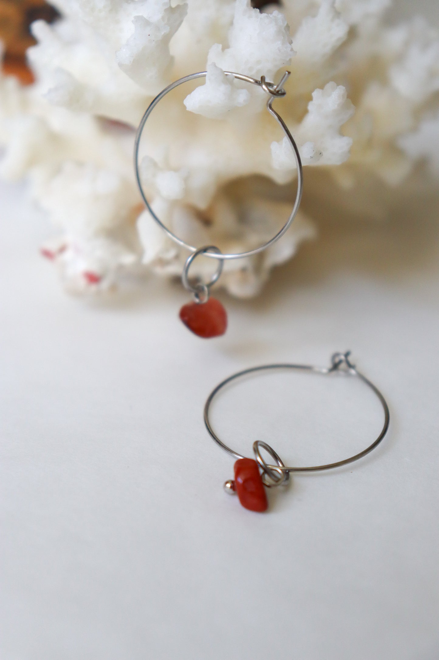 Boho hoops earrings
