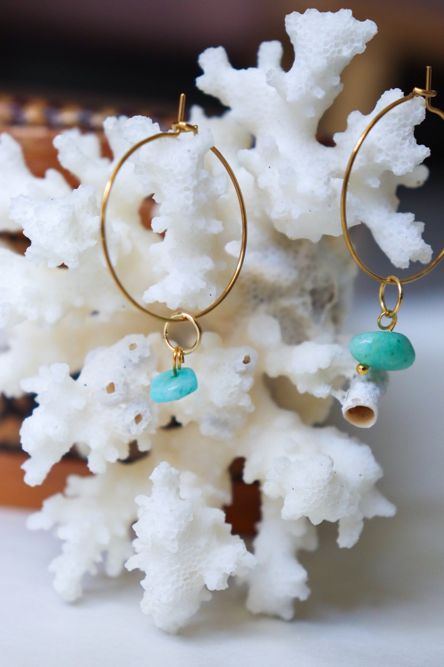 Boho hoops earrings