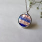 Small circle necklace / Copper and blue