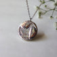 Small circle necklace / Copper and blue