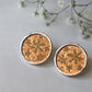 Medium circle earrings / flowers