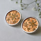 Medium circle earrings / flowers
