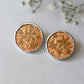 Medium circle earrings / flowers