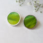 Circle earrings / Green