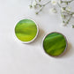 Circle earrings / Green