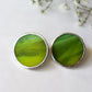 Circle earrings / Green