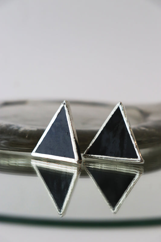 Triangle stud earrings