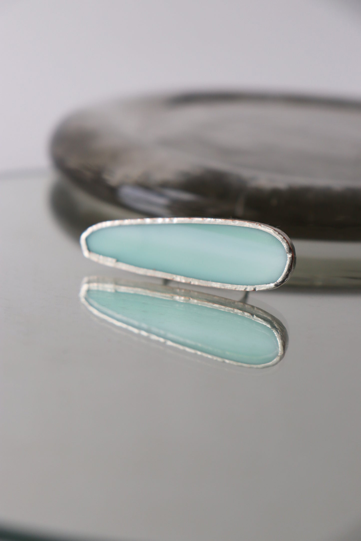 Oval ring / Light blue