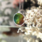 Circle necklaces /  Iridescent and black
