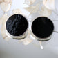 Circle earrings / Black