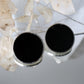 Circle earrings / Black