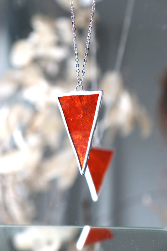 Triangle necklace /  Orange