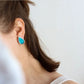 Teardrop stud earrings