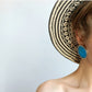 Circle earrings / Turquoise