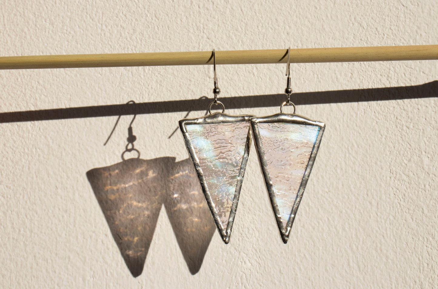 Triangle dangling earrings