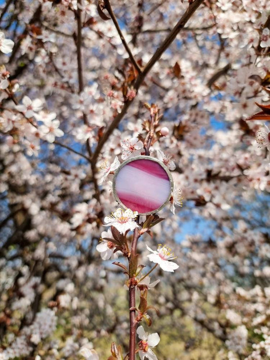 Large circle ring / Pink and pale pink